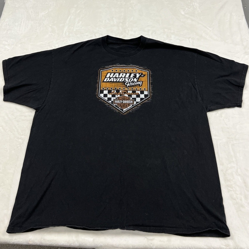 Harley Davidson T-Shirt Mens XXL Black Racing Lap Dance Graphic Short Sleeve Tee